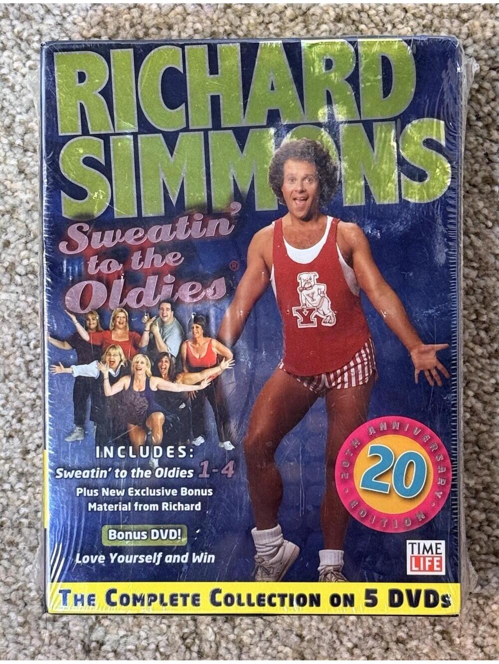 Richard Simmons Sweatin To the oldies 20th Anniversary DVD Box Sealed Set Of 5